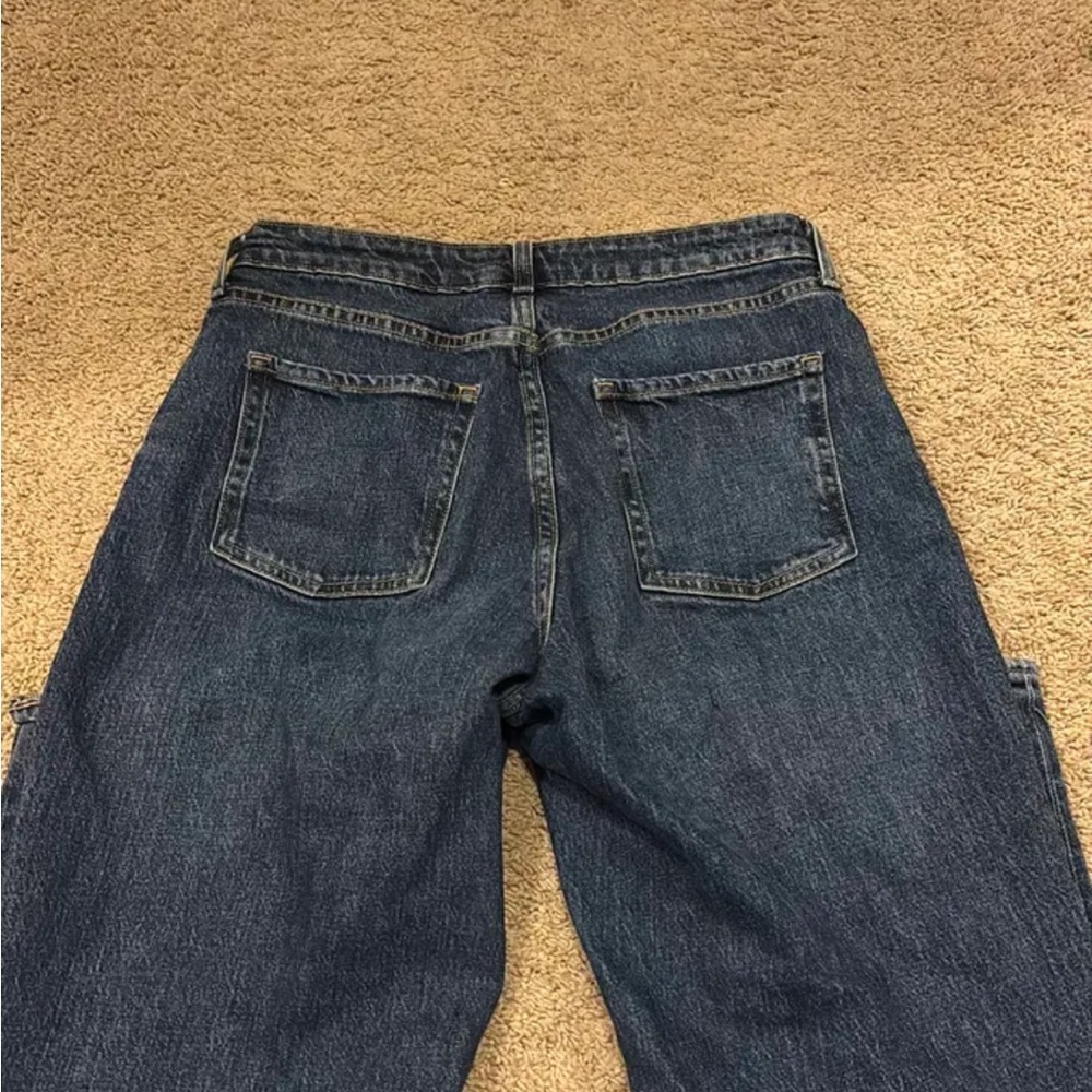 Old Navy Dark Blue Women's Flare Jeans - Picture 4 of 4